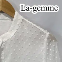 La-gemmeラジエム シアードット ジャガーブラウス 長袖ブラウス 薄手のサムネイル