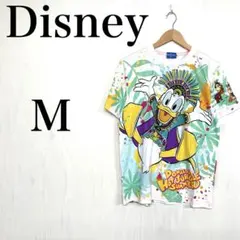 Disney Tシャツ メンズ Mグーフィー 半袖 白 マルチカラー カジュアル