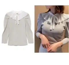 【期間限定値下げ】新品未使用　SNIDEL プリーツカラーニットプルオーバー