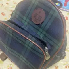 LB タータンチェックリュック ネイビー