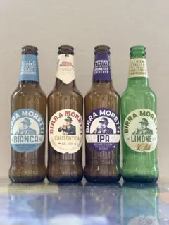 Birra Moretti モレッティ空瓶4本セット/カフェバー・ガレージ装飾に 