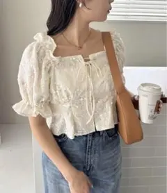 オフショル　トップス　ブラウス