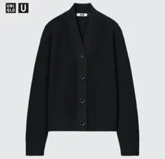 UNIQLO U リブカーディガン ブラック S