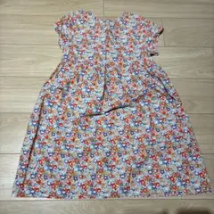 PAIR MANON 花柄 綿100% 半袖ワンピース