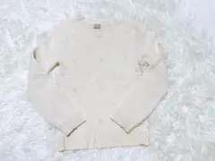 petit main ホワイトセーター 130 リブ　テレコ