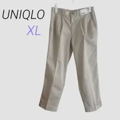 【れん 様】UNIQLO【XL】メンズ ベージュ ツータックチノパン