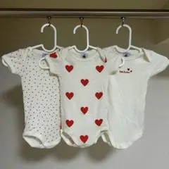 PETIT BATEAU ベビー ロンパース 6m 67cm 3枚セットのサムネイル