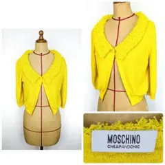 Moschino shawl collar yellow cardiganのサムネイル