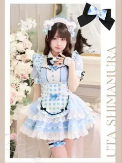 Malymoon マリームーン 魔法少女 ファンシーチェックセーラー ブルー