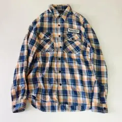 【AVIREX】バック刺繍 フランネル チェックシャツ M アヴィレックスのサムネイル