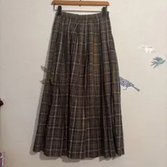 earth チェック柄 プリーツスカート