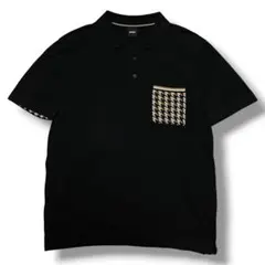 HUGO BOSS ハウンドトゥースポケット オーガニックコットンポロシャツ Lのサムネイル