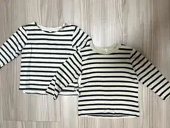 無印良品　ボーダー長袖カットソー2枚セット