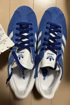 adidas 青 スエード スニーカー　ガゼル　gazelle