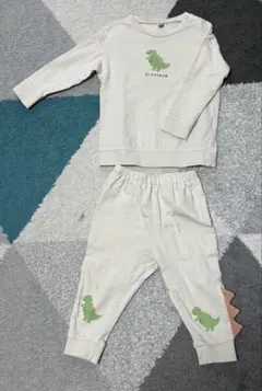 西松屋 恐竜プリント キッズ トレーナー・パンツセット 70cm〜80cm