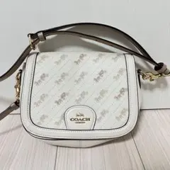 coach ホース アンド キャリッジ ドット プリント サドルバッグ