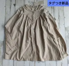 新品　サマンサモスモス　刺繍×カットドビー切替ブラウス