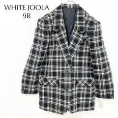 WHITE JOOLA テーラードジャケット チェック ウール 黒 レディース