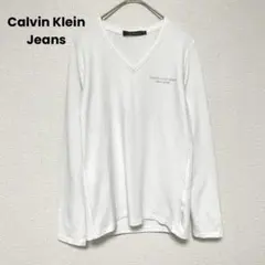 zo674 Calvin Klein/長袖カットソー/Vネックストレッチのサムネイル
