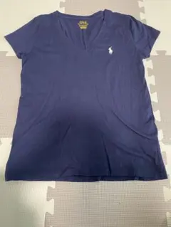 ポロラルフローレン ネイビー VネックTシャツ　S