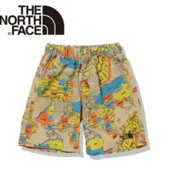 ノースフェイス　キッズ　子供　地図柄　ハーフパンツ　ショートパンツ　140