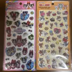 即日発送　匿名　トムとジェリー　パワーパフガールズエポキシステッカー　2枚セット