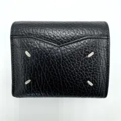 メゾンマルジェラ 4ステッチ 三つ折り財布 S56UI0136 ブラック レザー