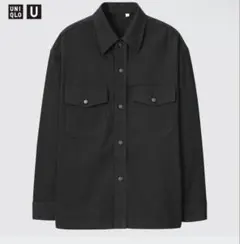 UNIQLO U デニムオーバーサイズシャツ ブラック S