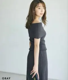 basement online オフショルダーノースリーブニット