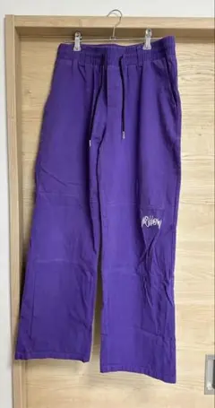 mellow メンズライク パンツ　紫パープル