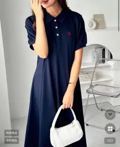 GeeRA別注「U.S. POLO ASSN.」ポロ衿ワンピース