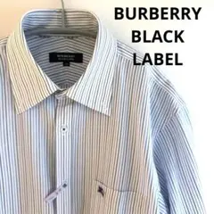 BURBERRY BLACK LABEL 長袖シャツ ストライプ バーバリー