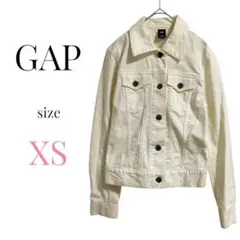 GAP【XS】ホワイトデニムジャケット　Gジャン 春 着回し オシャレ 羽織り