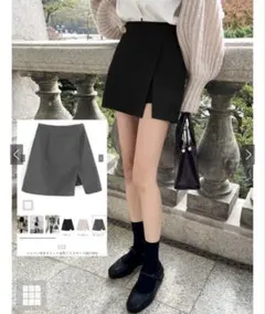 インパン付きスリット台形ミニスカート
