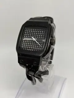 稼働品　DIESEL スタッズデザイン ブラック腕時計　DZ-5181 チェーン