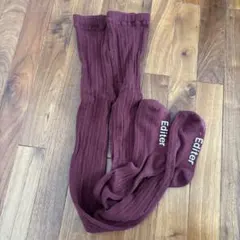 Editer キッズタイツ バーガンディ 120