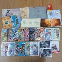 ディズニーランドー シー スタンプ付き多数ポストカードなど まとめ売り
