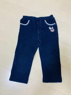 【MIKI HOUSE】うさこロングパンツ 女の子ネイビースウェット 100