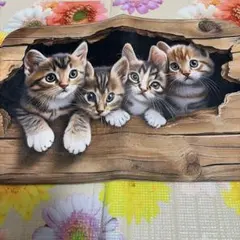 【新品未使用品】子猫 デザイン 玄関マット
