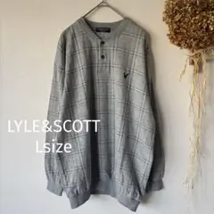 【LYLE&SCOTT】 L♪ メンズ チェック 長袖 カジュアル ライトグレーのサムネイル
