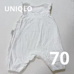 UNIQLO フリル コットンロンパース　カバーオール　70cm