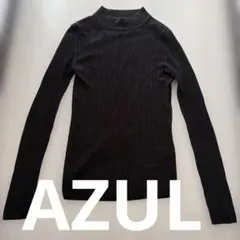 AZUL by MOUSSY ブラックタートルネック　ニットセーター