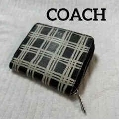 【希少・訳あり】coach コーチ ラウンドファスナー折り財布 ミニウォレット