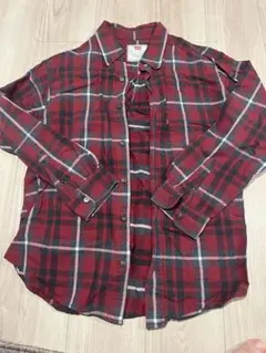 Levi's 長袖 チェックシャツ レッド系