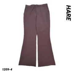 美品✨　HARE ハレ　フレアパンツ　スラックス　パープル　レッド　M