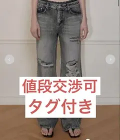 ザラ ZARA ハートモチーフボーイフレンドミッドライズデニムパンツ