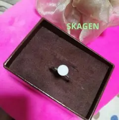 最終sale☆SKAGEN ホワイトストーンリング