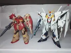 HG クスィーガンダム ＆ＨＧメッサーF01型 2体セット 完成品 HG クスィーガンダム メッサー 墨入れ艶消し - メルカリ