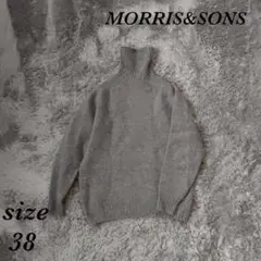 MORRIS&SONS (38) 長袖 ニット セーター タートルネック 英国製