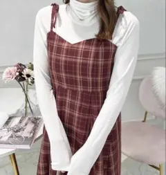 アソートチェックフレアキャミワンピース